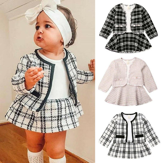 Long-sleeved Two-piece Baby Dresses